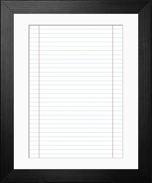 Framed Print : Vector, Illustration of A4 Line Paper Sheet Framed Print : Vector, Illustration of A4 Line Paper Sheet