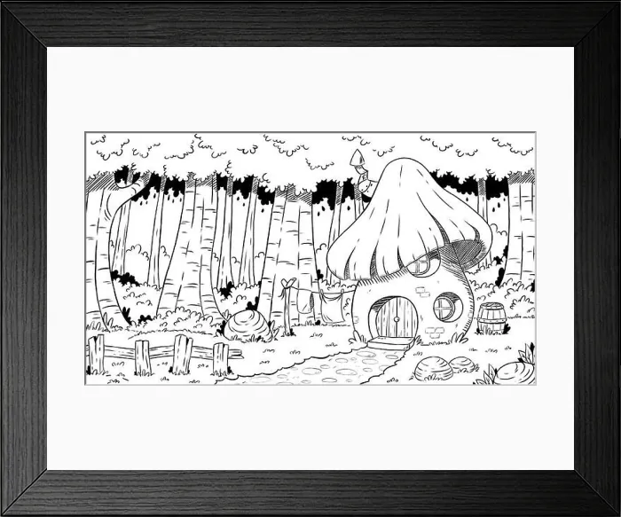 Framed Print : Coloring Book Landscape Framed Print : Coloring Book Landscape