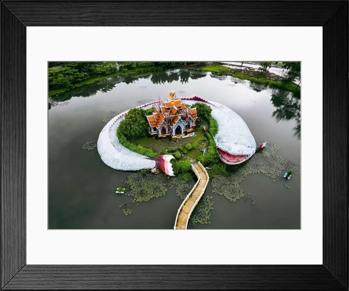 Framed Print : Drone Fish Temple - Ancient City Framed Print : Drone Fish Temple - Ancient City