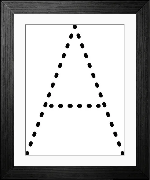 Framed Print : Tracing Alphabet letter A prewriting dotted line element for kindergarten, preschool and Montessori school kids worksheet for handwriting practice Framed Print : Tracing Alphabet letter A prewriting dotted line element for kindergarten, preschool and Montessori school kids worksheet for handwriting practice