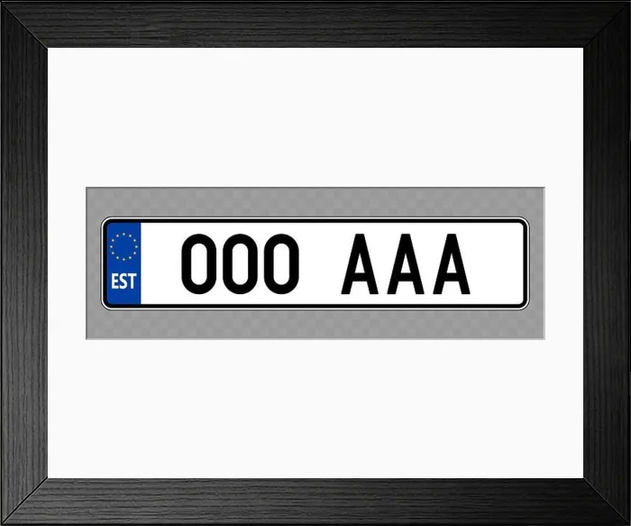 Framed Print : Number plate. Vehicle registration plates of Estonia Framed Print : Number plate. Vehicle registration plates of Estonia