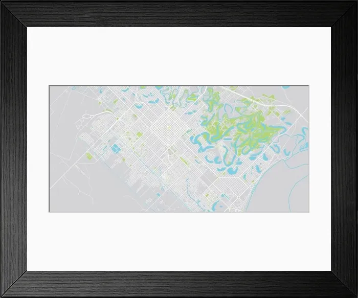 Framed Print : Urban vector city map of Resistencia, Argentina Framed Print : Urban vector city map of Resistencia, Argentina