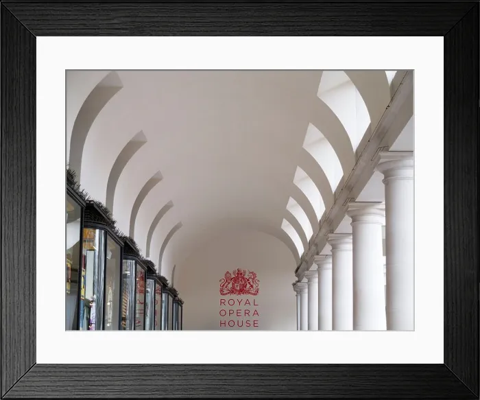 Framed Print : Entrance to the Royal Opera House from Covent Garden Framed Print : Entrance to the Royal Opera House from Covent Garden