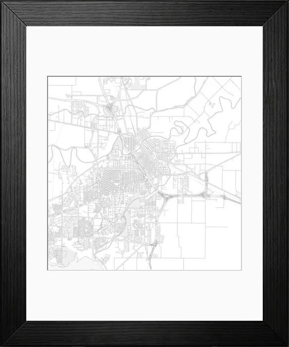 Framed Print : Wichita Falls, Texas, USA, bright outlined vector map with bigger and minor roads and steets created for infographic backgrounds Framed Print : Wichita Falls, Texas, USA, bright outlined vector map with bigger and minor roads and steets created for infographic backgrounds