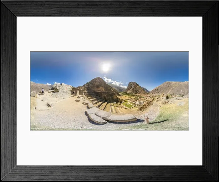 Framed Print : Inca Site, Ollantaytambo, Urubamba, Cusco Region, Peru