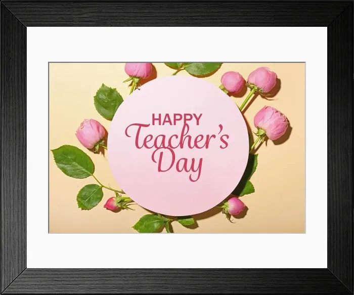 Framed Print : Beautiful greeting card for Happy Teacher's Day