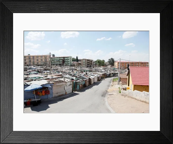 Framed Print : Shacks in Alexandra township, Johannesburg, Gauteng, South Africa Framed Print : Shacks in Alexandra township, Johannesburg, Gauteng, South Africa