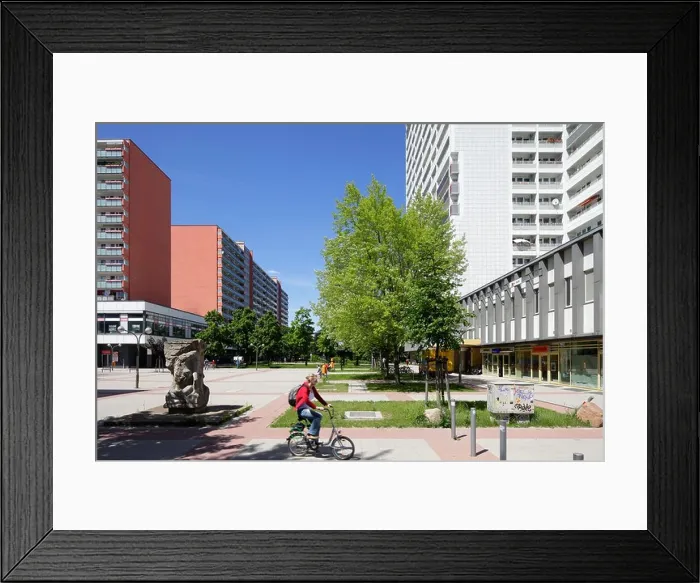 Framed Print : Berlin, Germany, housing estate on Anton Saefkow in Berlin- Fennpfuhl Framed Print : Berlin, Germany, housing estate on Anton Saefkow in Berlin- Fennpfuhl