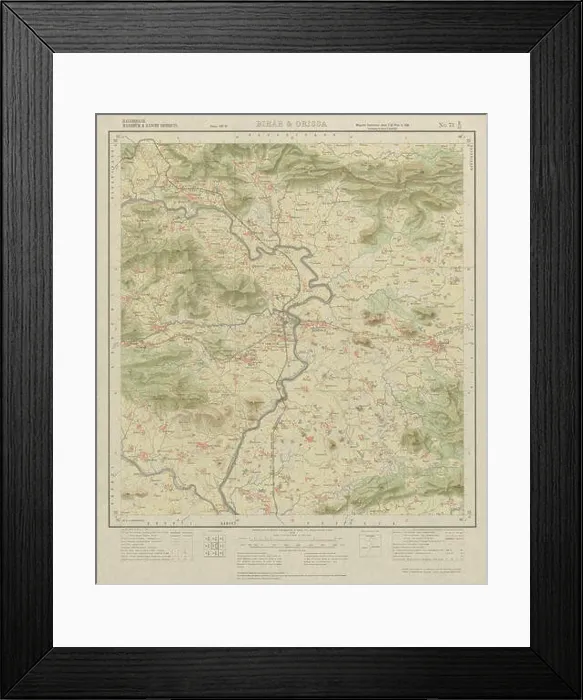 Framed Print : SURVEY OF INDIA 73 E / 15 West Bengal Jharkhand Jhalda Tulin Muri Koncho 1928 map Framed Print : SURVEY OF INDIA 73 E / 15 West Bengal Jharkhand Jhalda Tulin Muri Koncho 1928 map