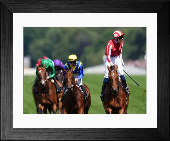 Framed Print : Isle Of Jura ridden by Callum Shepherd on their way to winning the Hardwicke Stakes during day five of Royal Ascot at Ascot Racecourse, Berkshire Framed Print : Isle Of Jura ridden by Callum Shepherd on their way to winning the Hardwicke Stakes during day five of Royal Ascot at Ascot Racecourse, Berkshire