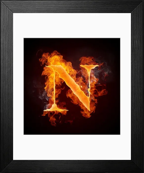 Framed Print : Fire Letters A-Z Framed Print : Fire Letters A-Z