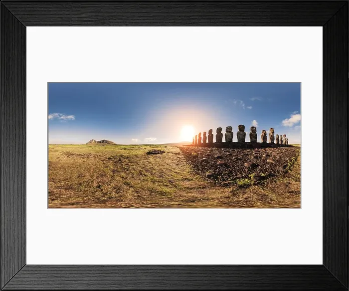 Framed Print : ahu tongariki in easter island Framed Print : ahu tongariki in easter island