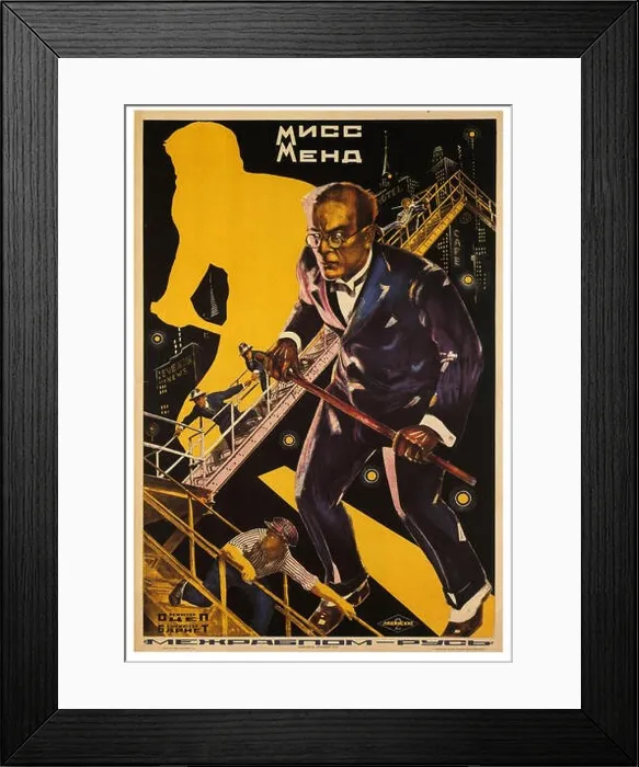 Framed Print : Miss Mend 1927 Anton Lavinsky - Vintage U.S.S.R Poster Framed Print : Miss Mend 1927 Anton Lavinsky - Vintage U.S.S.R Poster