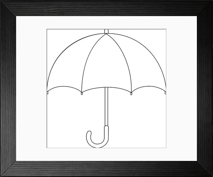Framed Print : Illustration of Isolated Umbrella Cartoon Drawing. Vector EPS 8 Framed Print : Illustration of Isolated Umbrella Cartoon Drawing. Vector EPS 8