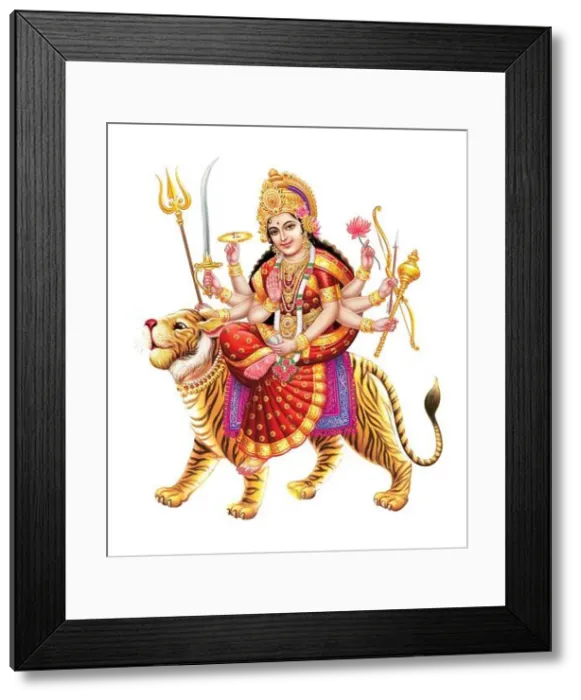 Framed Print : Jai Mata Di, Goddess Durga Stock Photography from a printing house Framed Print : Jai Mata Di, Goddess Durga Stock Photography from a printing house