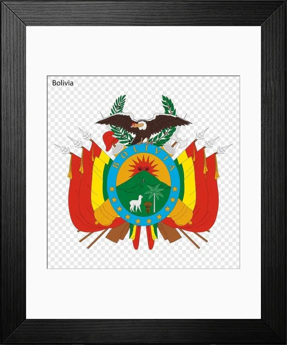 Framed Print : Emblem of Bolivia. National Symbol Framed Print : Emblem of Bolivia. National Symbol