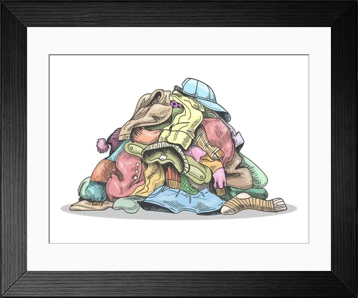 Framed Print : Pile of dirty laundry Framed Print : Pile of dirty laundry