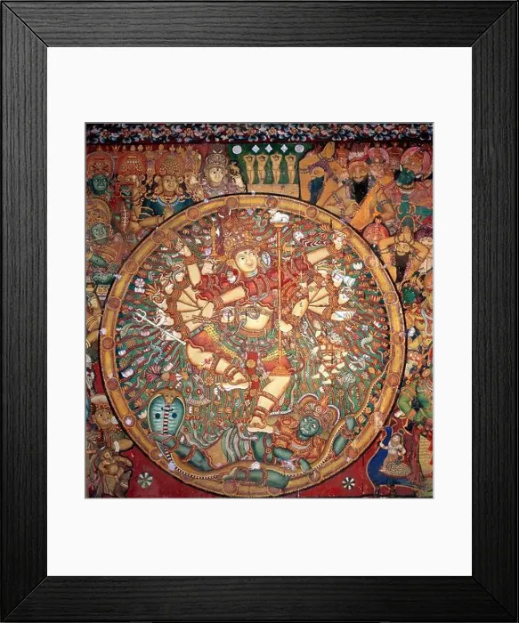 Framed Print : Nataraja, Wandgemaelde aus dem 16. Jahrhundert in der Wand des Ettumanr Siva Tempels, Kerala, Indien Framed Print : Nataraja, Wandgemaelde aus dem 16. Jahrhundert in der Wand des Ettumanr Siva Tempels, Kerala, Indien