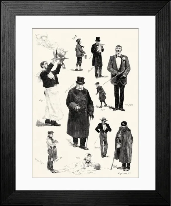 Framed Print : Los Pepes. The different way of naming the José by Narciso Méndez Bringa (Madrid 1868 -1933) was a Spanish illustrator, draftsman and painter Framed Print : Los Pepes. The different way of naming the José by Narciso Méndez Bringa (Madrid 1868 -1933) was a Spanish illustrator, draftsman and painter