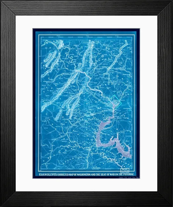 Framed Print : Civil War Maps 0350 E GW Blunt's corrected map of Washington and the seat of war on the Potomac Inverted Rebuild and Repair Framed Print : Civil War Maps 0350 E GW Blunt's corrected map of Washington and the seat of war on the Potomac Inverted Rebuild and Repair