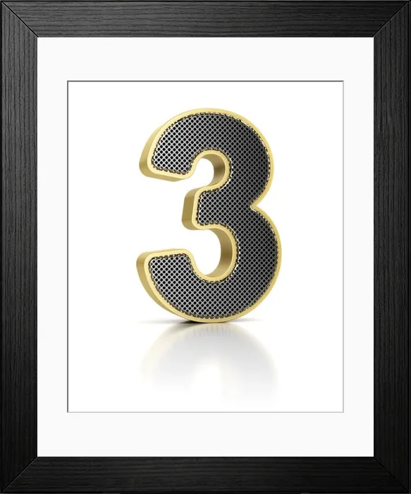 Framed Print : The number three Framed Print : The number three