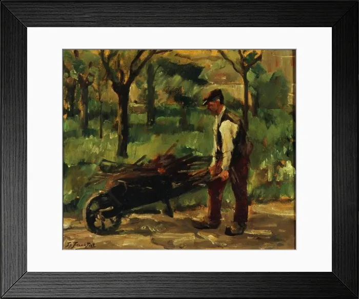 Framed Print : Man met kruiwagen between 1900 and 1920 by Eduard Frankfort Framed Print : Man met kruiwagen between 1900 and 1920 by Eduard Frankfort
