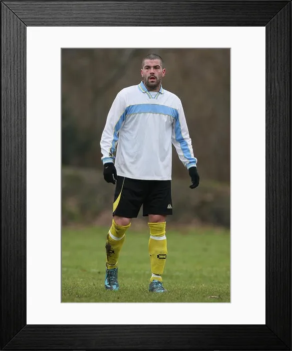 Framed Print : FC Storm London (yellow) vs FC Polit (white / black) - Hackney & Leyton League at East Marsh, Hackney Marshes, London - 23 / 01 / 11 Framed Print : FC Storm London (yellow) vs FC Polit (white / black) - Hackney & Leyton League at East Marsh, Hackney Marshes, London - 23 / 01 / 11