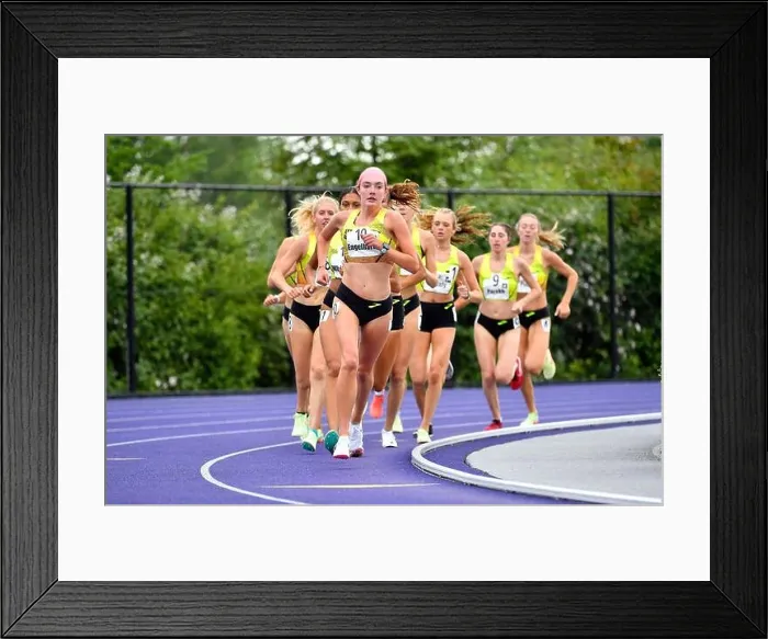 Framed Print : Sadie Englehardt of Ventura (Calif) leads the girls mile during the Brooks PR Invitational high school track meet, Wednesday, June 15, 2022 Framed Print : Sadie Englehardt of Ventura (Calif) leads the girls mile during the Brooks PR Invitational high school track meet, Wednesday, June 15, 2022