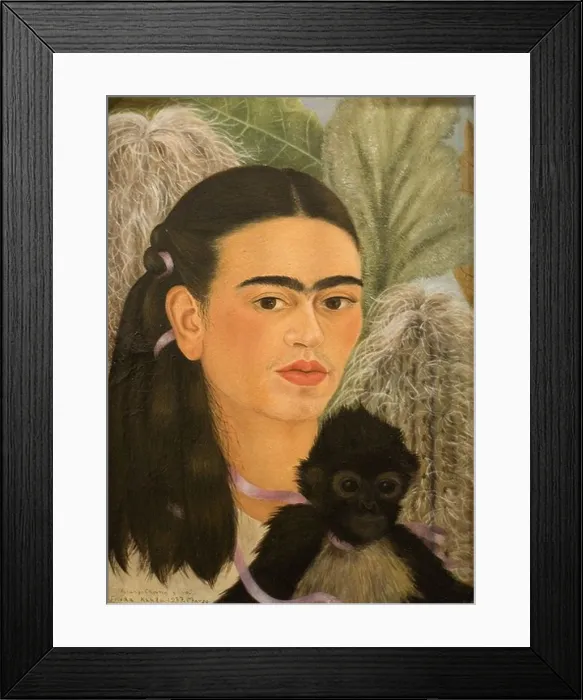 Framed Print : Frida Kahlo - Fulang-Chang and I Framed Print : Frida Kahlo - Fulang-Chang and I