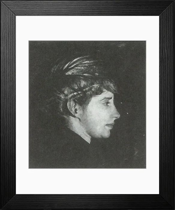 Framed Print : Portrait of Jadwiga Janczewska, in profile circa 1913 by Stanisław Ignacy Witkiewicz Framed Print : Portrait of Jadwiga Janczewska, in profile circa 1913 by Stanisław Ignacy Witkiewicz