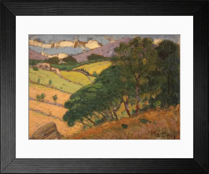 Framed Print : Landscape around Collioure between 1875 and 1922 by Étienne Terrus Framed Print : Landscape around Collioure between 1875 and 1922 by Étienne Terrus