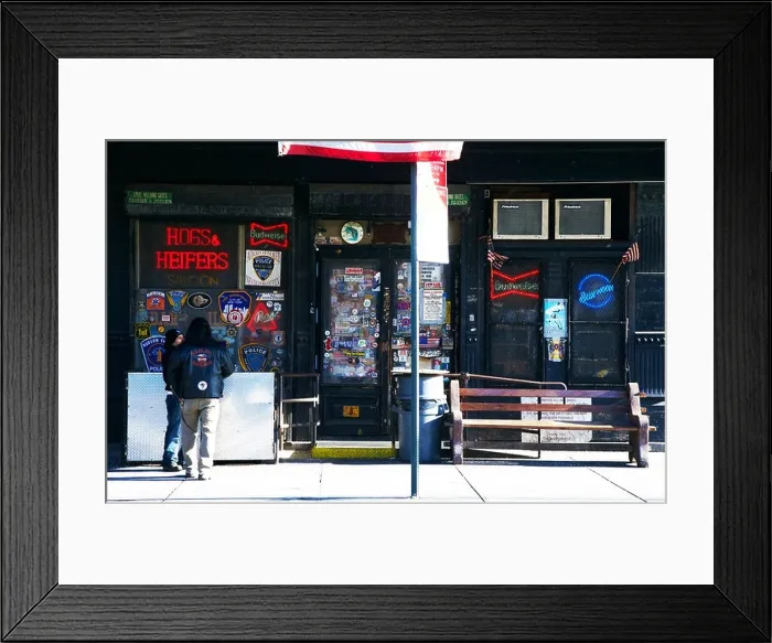 Framed Print : hogs a heifers saloon, meatpacking district, NY Framed Print : hogs a heifers saloon, meatpacking district, NY
