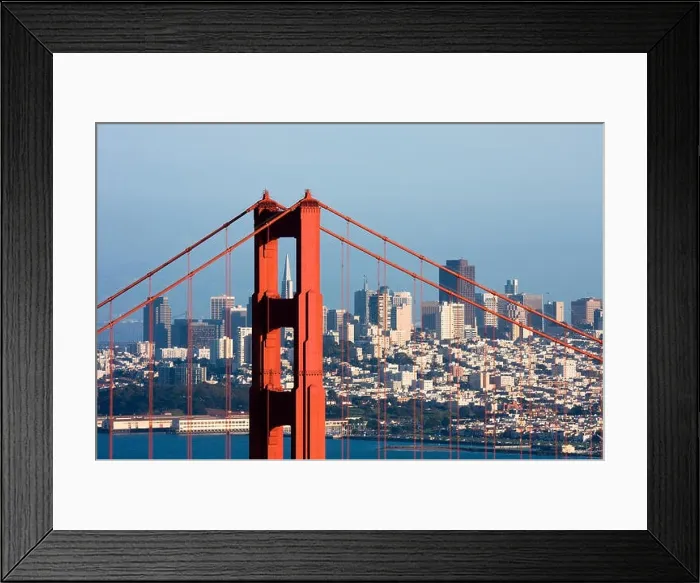 Framed Print : Golden Gate Bridge and downtown San Francisco Framed Print : Golden Gate Bridge and downtown San Francisco