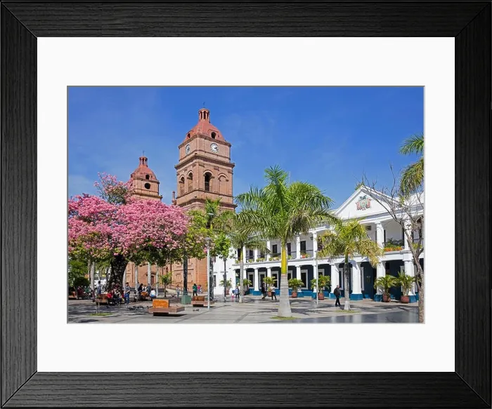 Framed Print : Cathedral Basilica of St. Lawrence / Catedral Metropolitana Basílica de San on the Plaza 24 de Septiembre in Santa Cruz, Andrés Ibáñez, Bolivia Framed Print : Cathedral Basilica of St. Lawrence / Catedral Metropolitana Basílica de San on the Plaza 24 de Septiembre in Santa Cruz, Andrés Ibáñez, Bolivia
