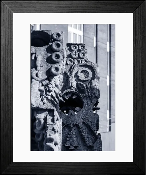 Framed Print : William Mitchell - Untitled (1966) Concrete with pebble aggregate, coloured tiles - Totems, Totem Poles artwork Framed Print : William Mitchell - Untitled (1966) Concrete with pebble aggregate, coloured tiles - Totems, Totem Poles artwork