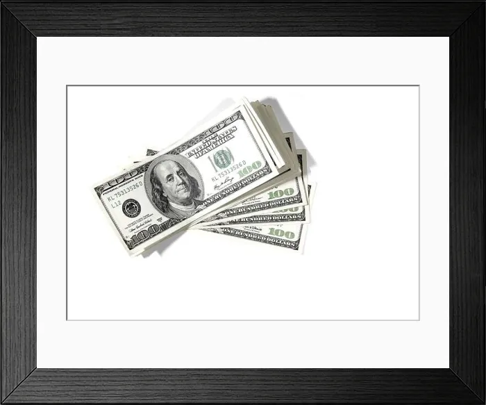 Framed Print : Background with money American hundred dollar bills. Cash. Close-up with selective focus. View from above Framed Print : Background with money American hundred dollar bills. Cash. Close-up with selective focus. View from above