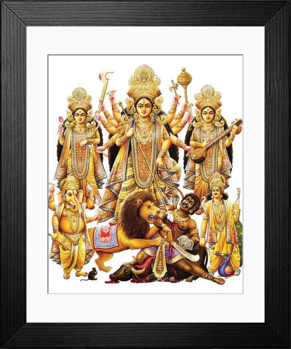 Framed Print : Indian Goddess Durga Digital Painings from printing house Framed Print : Indian Goddess Durga Digital Painings from printing house
