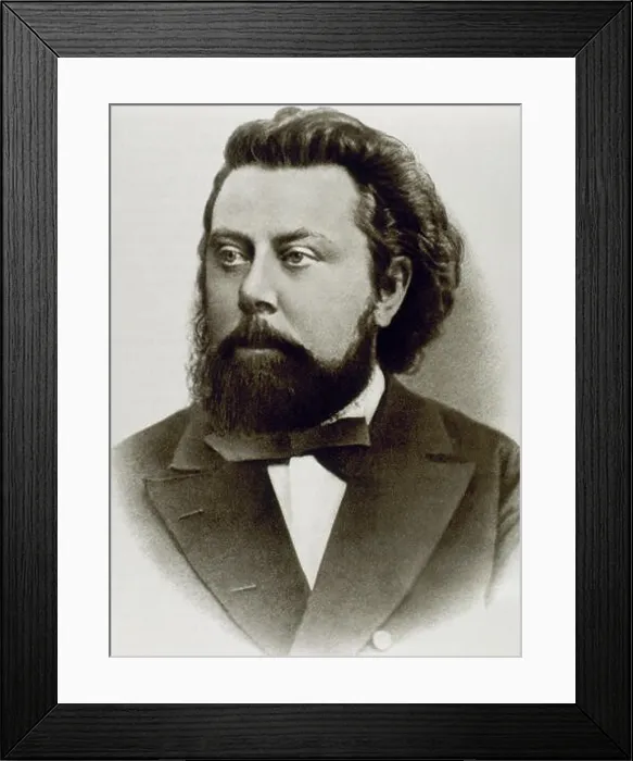 Framed Print : Modest Mussorgsky (1839-1881). Russian composer. Portrait. Photography Framed Print : Modest Mussorgsky (1839-1881). Russian composer. Portrait. Photography