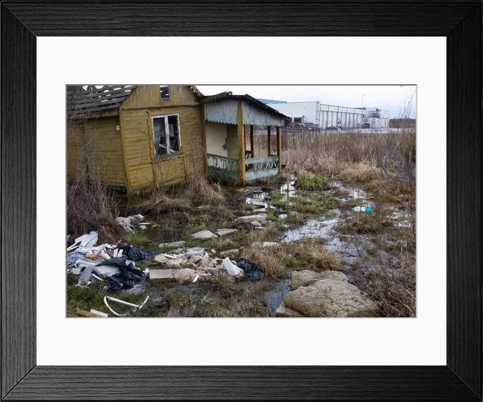 Framed Print : Small, largely disused, area between Tallinn Airport (Tallinna Lennujaam) and Soodevahe. Some homeless and very poor people live in this area, many of Framed Print : Small, largely disused, area between Tallinn Airport (Tallinna Lennujaam) and Soodevahe. Some homeless and very poor people live in this area, many of