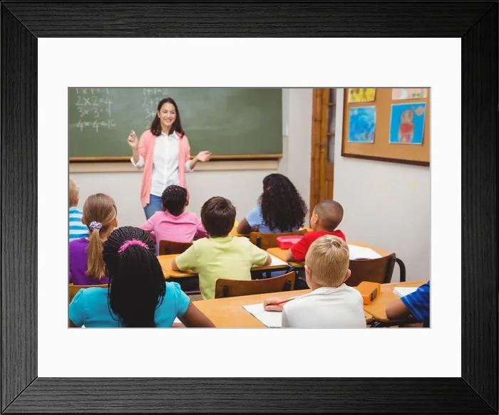 Framed Print : Teacher teaching her classroom of students Framed Print : Teacher teaching her classroom of students