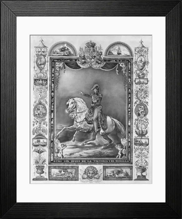 Framed Print : BALDOMERO ESPARTERO A CABALLO - DUQUE DE LA VICTORIA Y MORELLA. Location: MUSEO DE HISTORIA-GRABADOS BLANCO Y NEGRO, MADRID, SPAIN Framed Print : BALDOMERO ESPARTERO A CABALLO - DUQUE DE LA VICTORIA Y MORELLA. Location: MUSEO DE HISTORIA-GRABADOS BLANCO Y NEGRO, MADRID, SPAIN