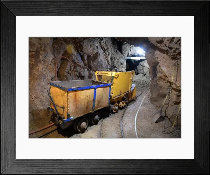 Framed Print : Inside of gold mine in Colorado Framed Print : Inside of gold mine in Colorado