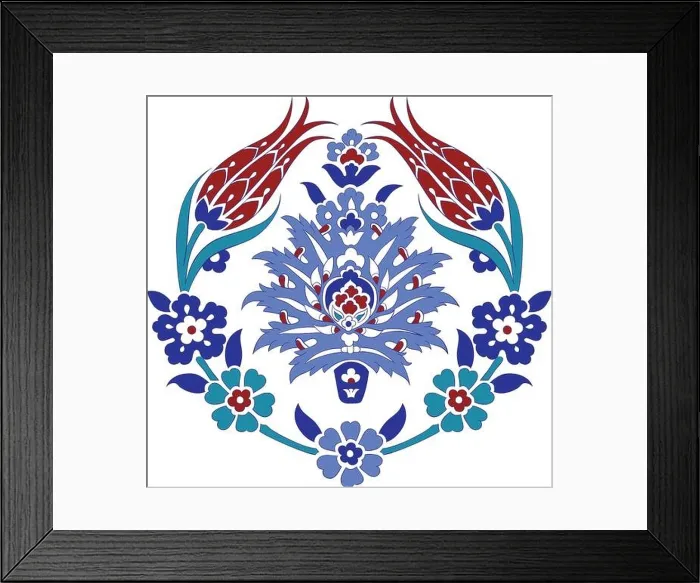 Framed Print : Ottoman ancient Turkish tile floral patterns Framed Print : Ottoman ancient Turkish tile floral patterns