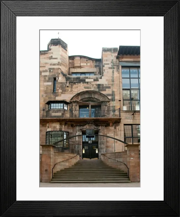 Framed Print : The Glasgow School of Art entrance is probably the most well known Charles Rennie Mackintosh building Framed Print : The Glasgow School of Art entrance is probably the most well known Charles Rennie Mackintosh building
