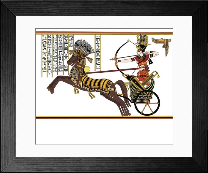 Framed Print : Ramesses II in the Battle of Kadesh illustration Framed Print : Ramesses II in the Battle of Kadesh illustration