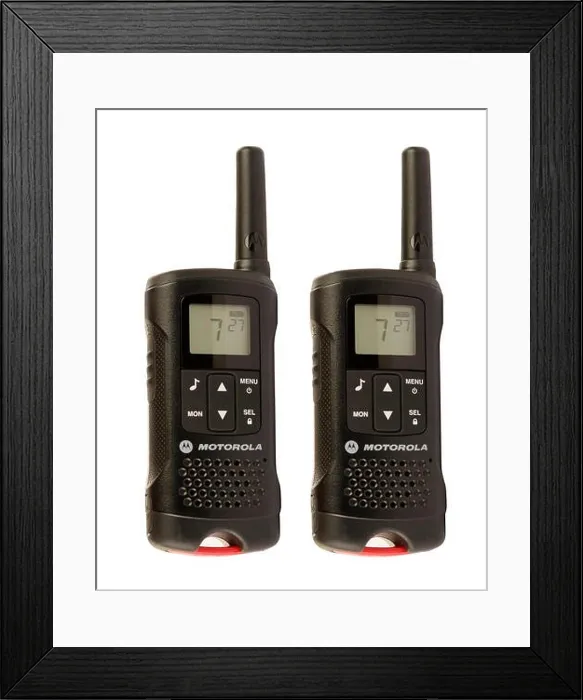 Framed Print : cut out image of a pair of motorola walkie talkies Framed Print : cut out image of a pair of motorola walkie talkies