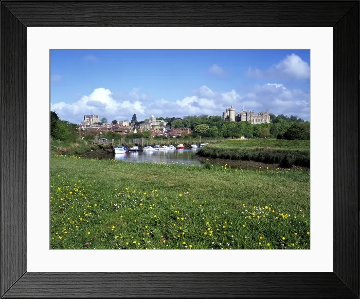 Framed Print : Arundel Castle and Cathedral view from the banks of the River Arun scanned from medium format slide Framed Print : Arundel Castle and Cathedral view from the banks of the River Arun scanned from medium format slide