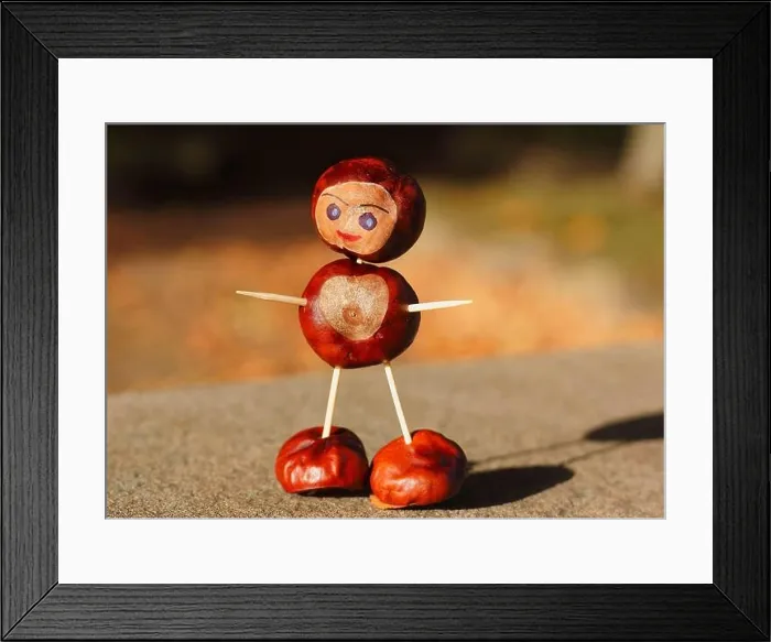 Framed Print : cute chestnut figure Framed Print : cute chestnut figure