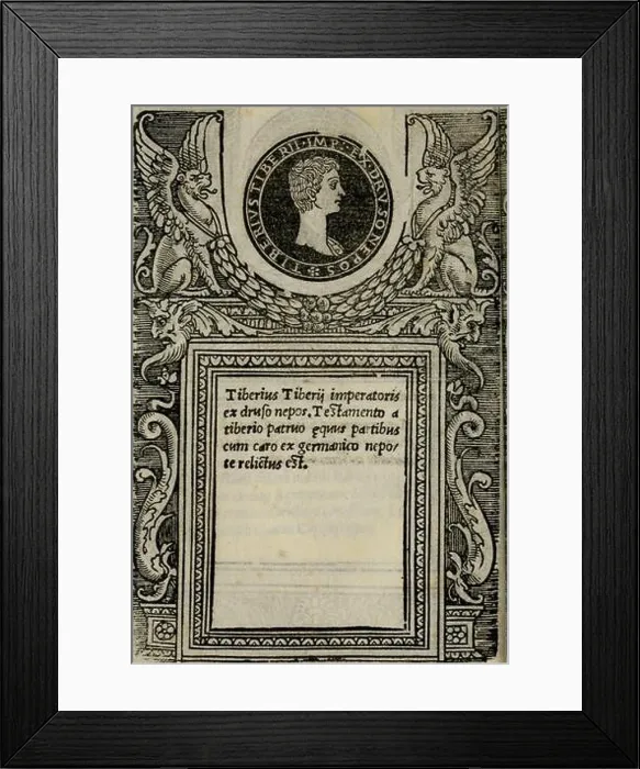 Framed Print : Illvstrivm imagines. TIBEMVS TIB«TMP.EX DRVSO NEP05. NEROGERMANIClF. xxxnn Framed Print : Illvstrivm imagines. TIBEMVS TIB«TMP.EX DRVSO NEP05. NEROGERMANIClF. xxxnn
