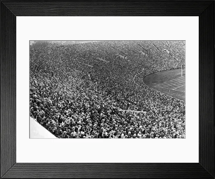 Framed Print : New Haven, Connecticut: c. 1916 The huge crowd watching the Harvard-Yale football game at the Yale Bowl Framed Print : New Haven, Connecticut: c. 1916 The huge crowd watching the Harvard-Yale football game at the Yale Bowl